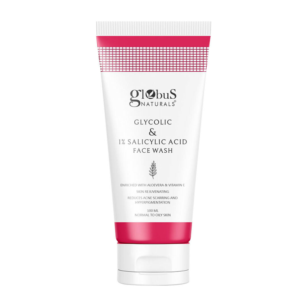 Globus Naturals Glycolic & 1% Salicylic Acid Face wash | Grocsy