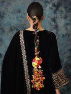 Ruby Raang Golden Work Parandi | Grocsy