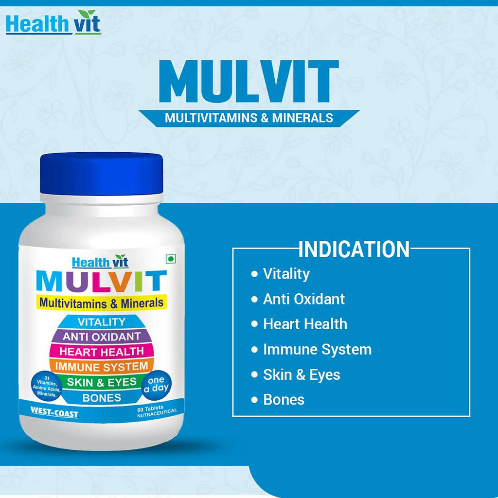 Healthvit Mulvit Multivitamins and Minerals Tablets | Grocsy