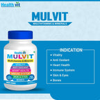 Healthvit Mulvit Multivitamins and Minerals Tablets | Grocsy