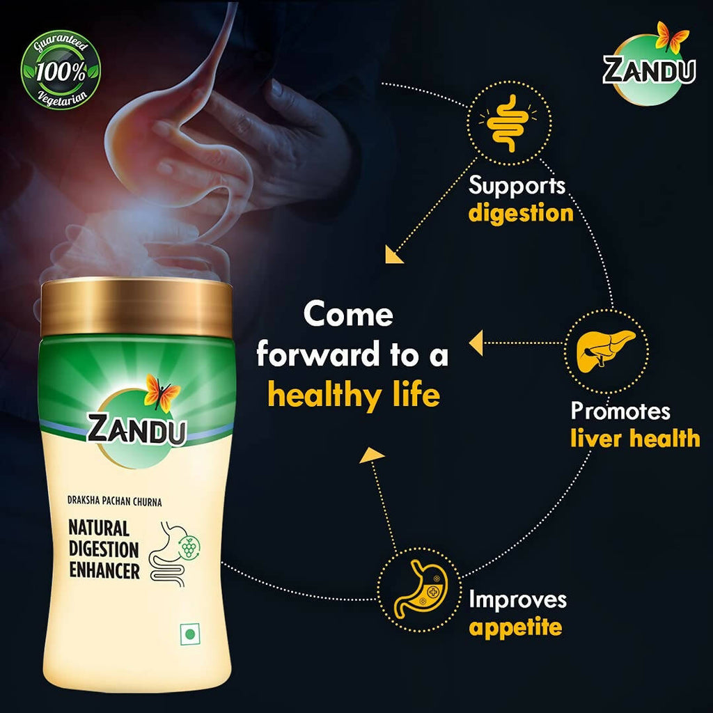 Zandu Natural Digestion Enhancer, Draksha Pachan Churna | Grocsy