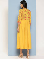 Ahalyaa Women's Traditional wear Ethnic Dress - Mustard | Grocsy
