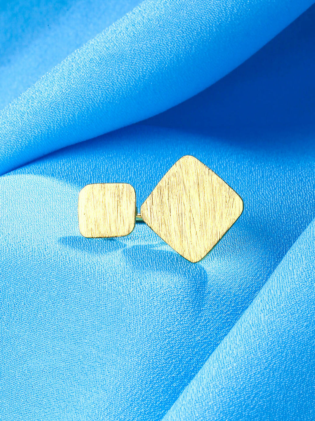 NVR Women Gold-Polished Adjustable Finger Ring | Grocsy