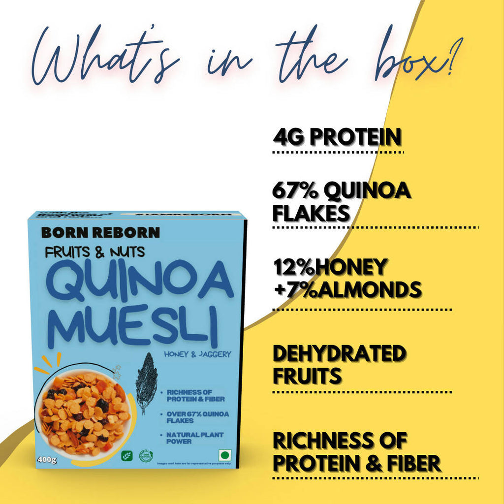 Born Reborn Quinoa Muesli with Honey Fruits and Nuts | Grocsy