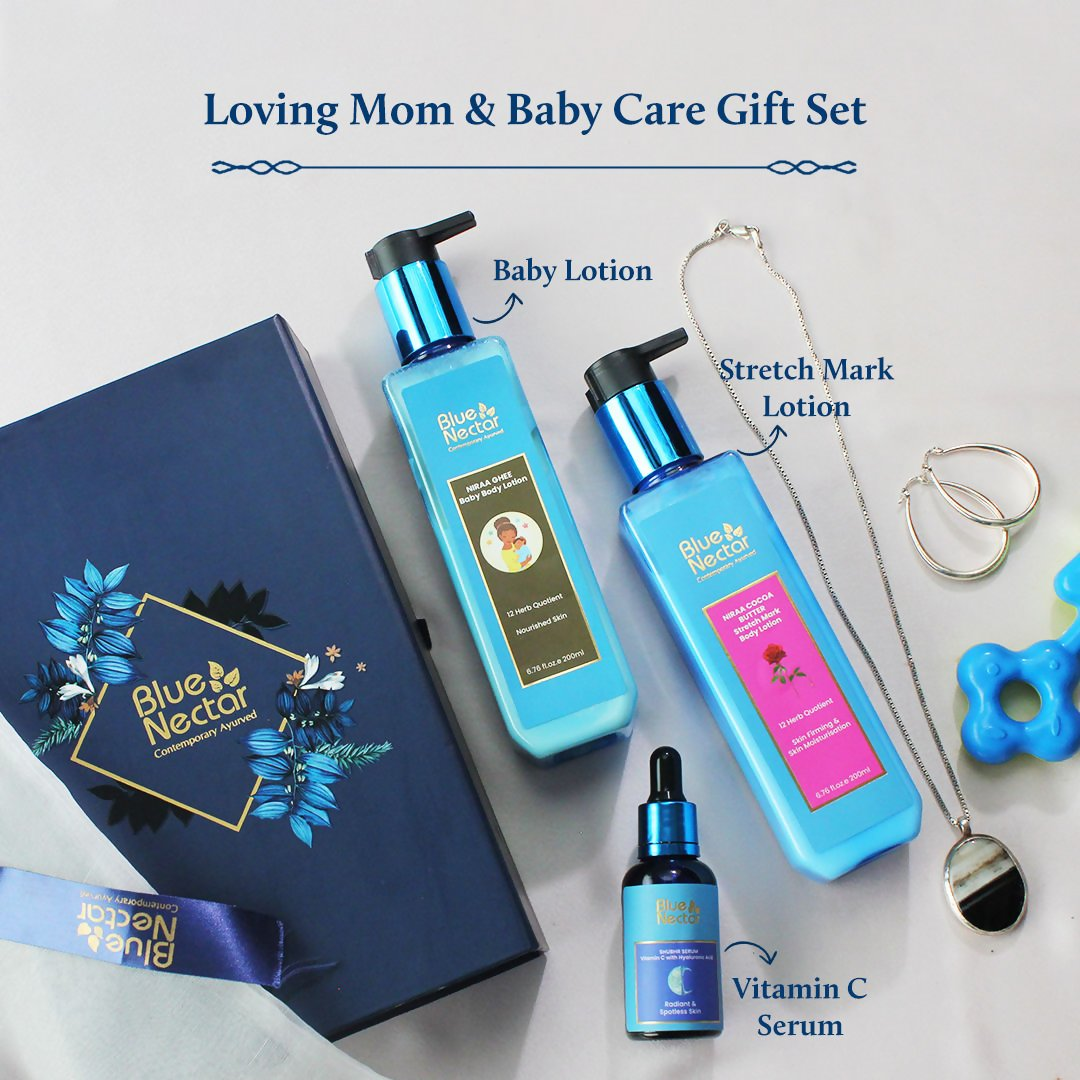 Blue Nectar Loving Mom & Baby Care Gift Set | Grocsy