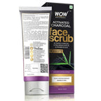 Wow Skin Science Charcoal & Hyaluronic Acid Detox Face Scrub | Grocsy
