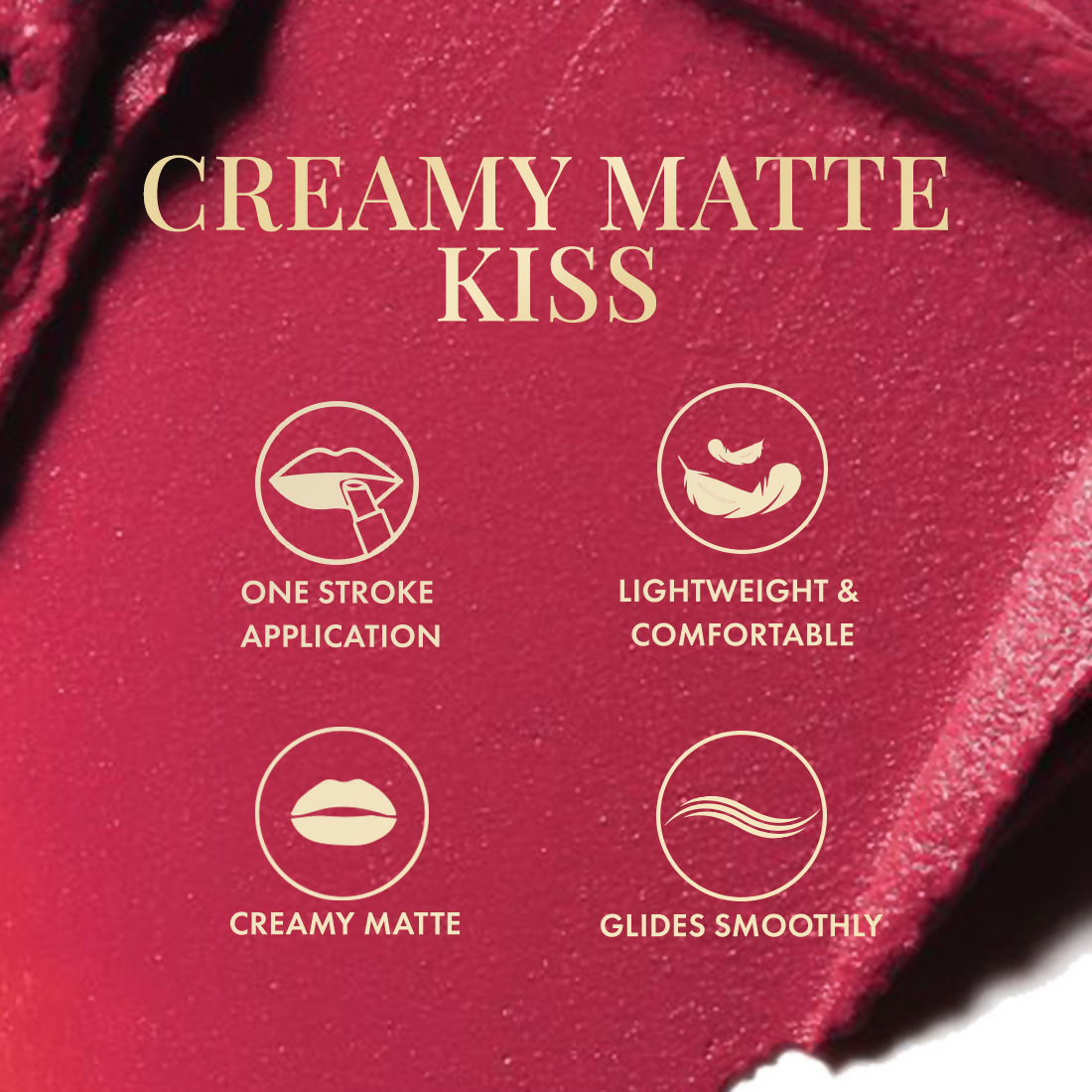 mCaffeine Shades Creamy Matte Kiss Bullet Lipstick Moisturizing Lightweight - Crushed Berry | Grocsy