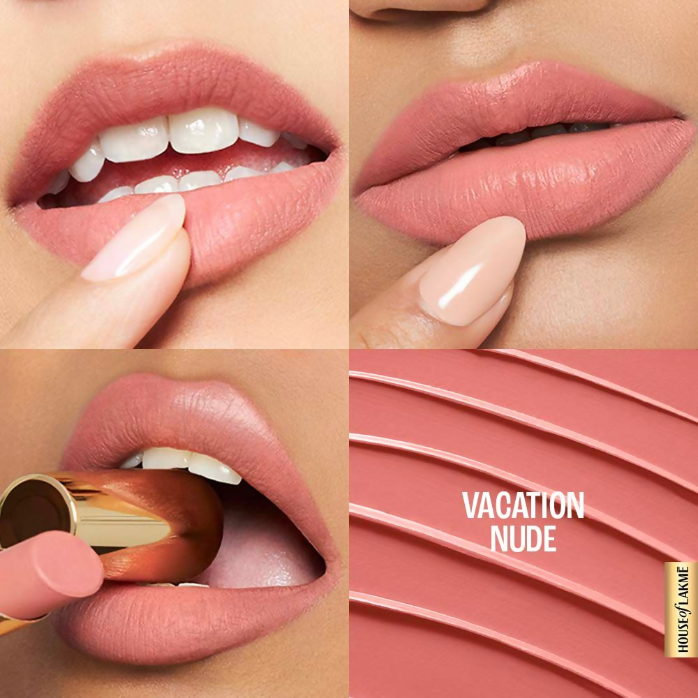 Lakme 9to5 Hya Matte Lipstick - Vacation Nude | Grocsy