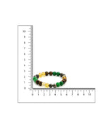 Red Carnelian, Lapis Lazuli, Amethyst, Yellow Citrine Crystal and Green Avanturine Multicoloured Cyrstal Beads bracelet - Ruby Raang | Grocsy