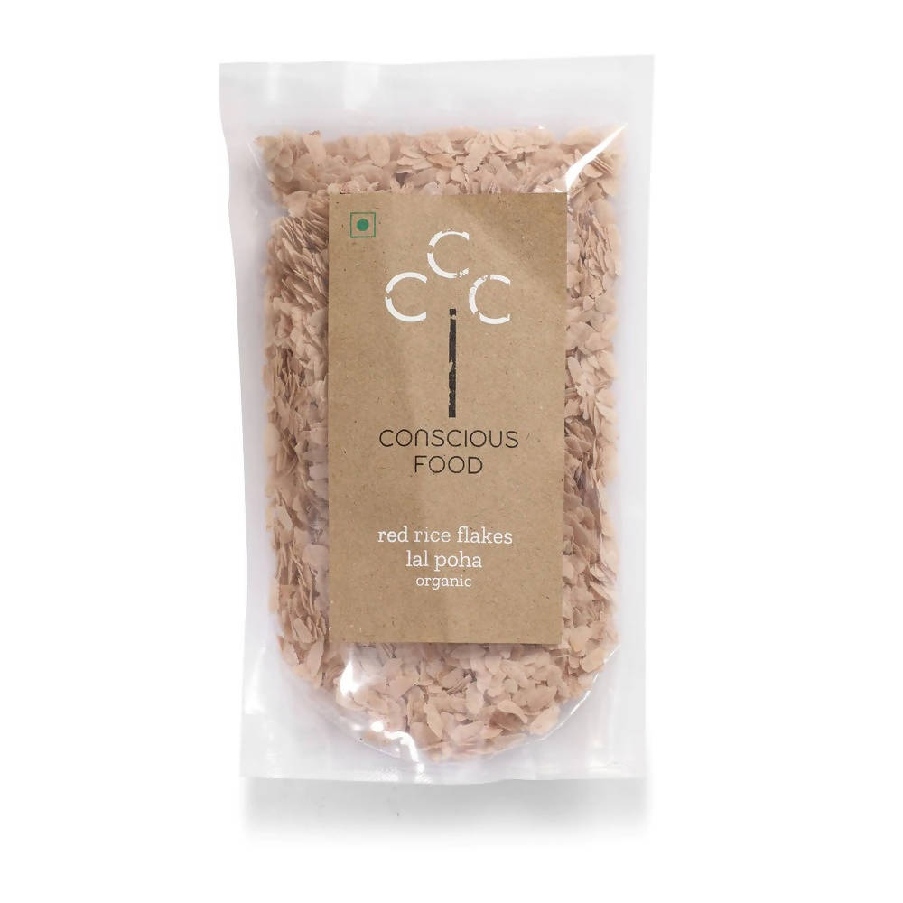 Conscious Food Organic Red Rice Flakes (Red Poha) | Grocsy