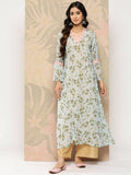 Ahalyaa Women's Traditional wear Kurta - Sky Blue | Grocsy