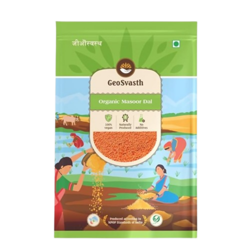 GeoSvasth Organic Masoor Dal Split | Grocsy