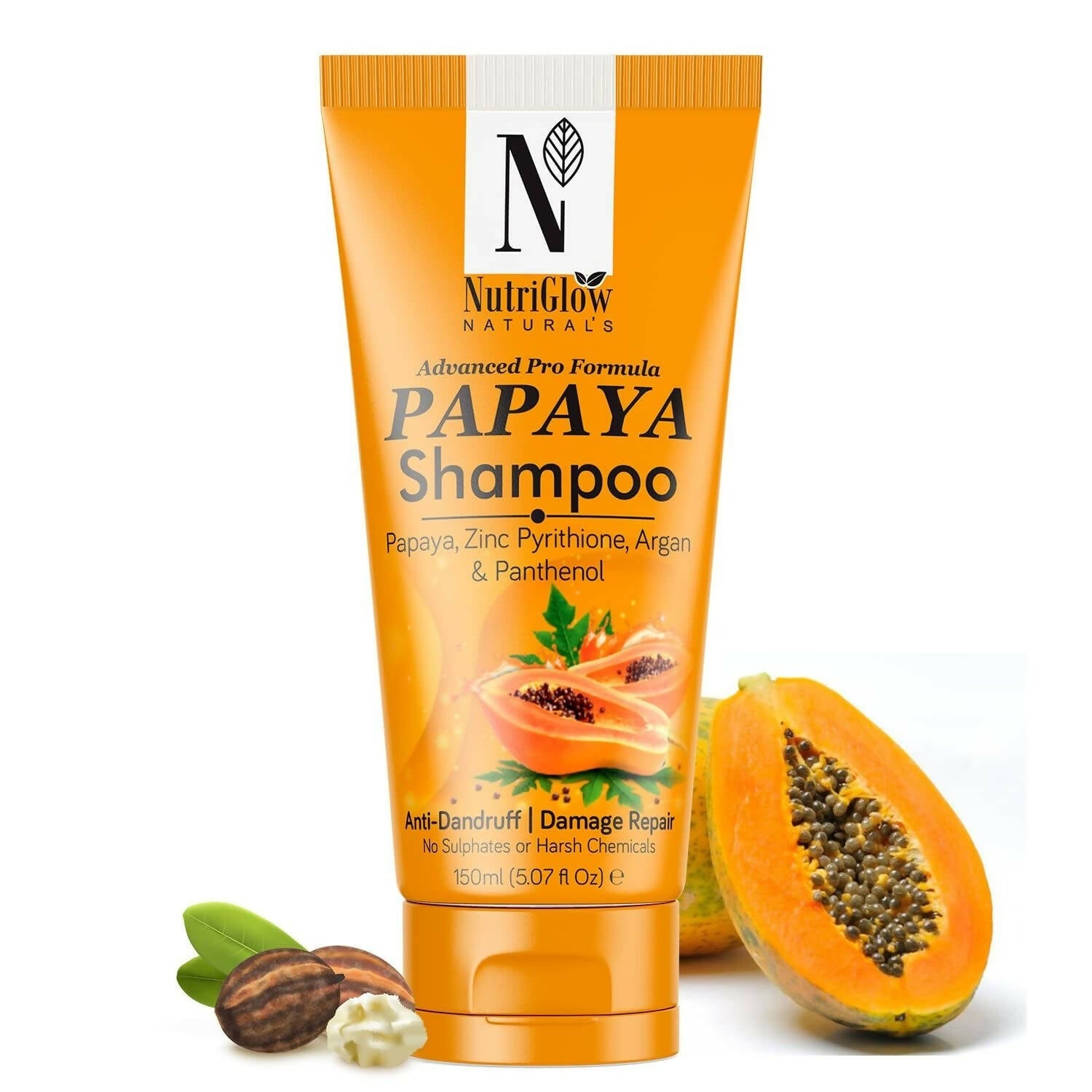 NutriGlow NATURAL'S Advanced Pro Formula Papaya Shampoo | Grocsy