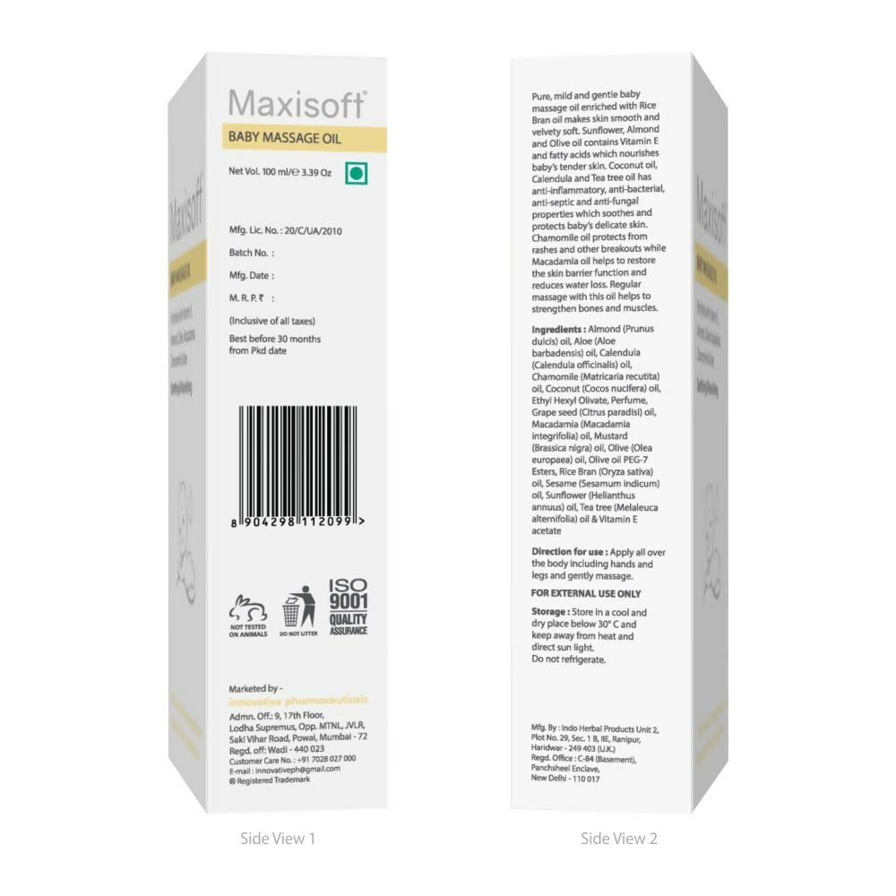 Maxisoft Baby Massage Oil For Kids | Grocsy