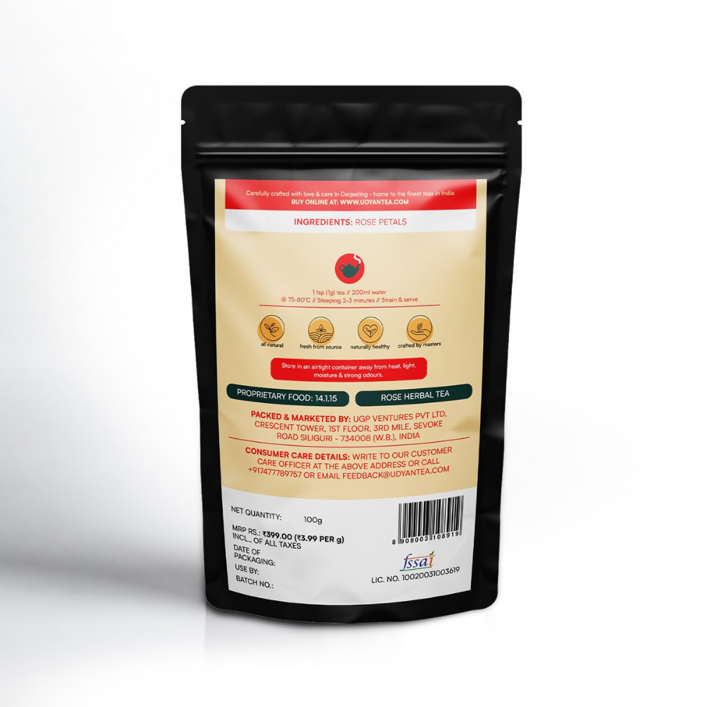 Udyan Tea Rose Pure Herbal Tea | Grocsy