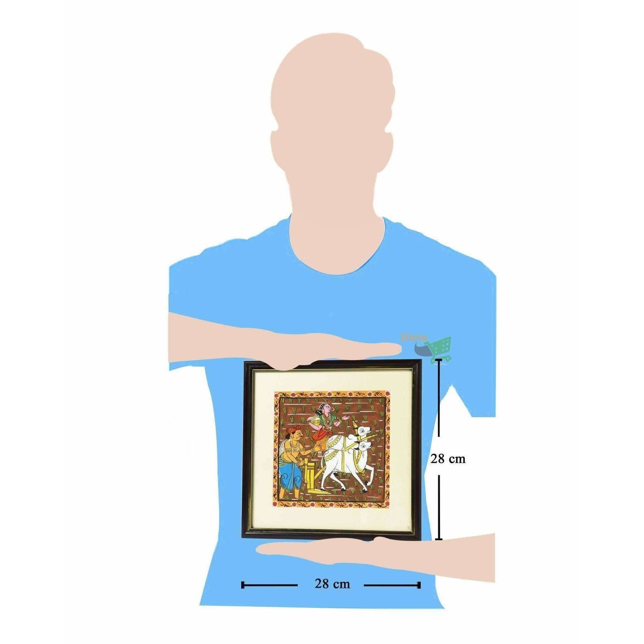 Cheriyal Painting of Former Working on Field | Grocsy