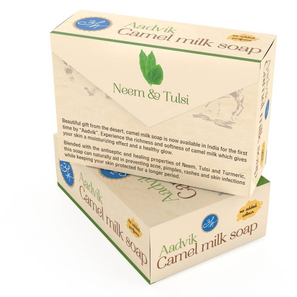 Aadvik Camel Milk Soap With Neem & Tulsi | Grocsy