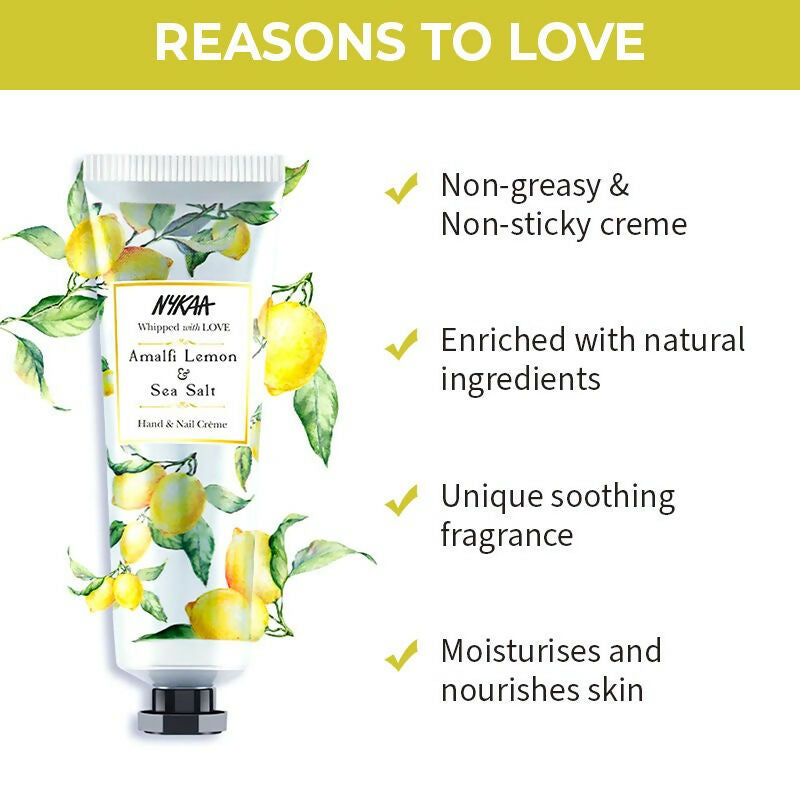 Nykaa Amalfi Lemon & Sea Salt Hand & Nail Creme | Grocsy