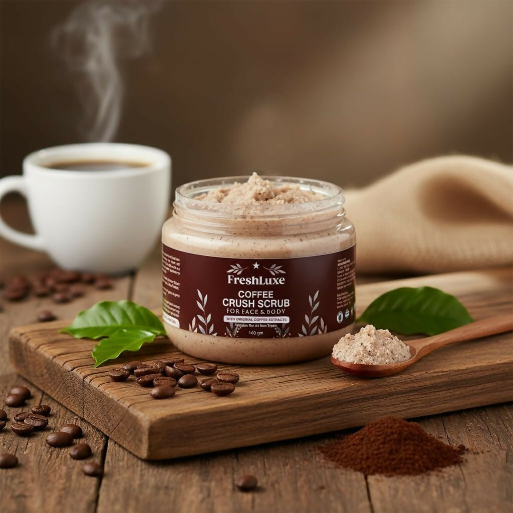 FreshLuxe Coffee Crush Body & Face Scrub | Grocsy