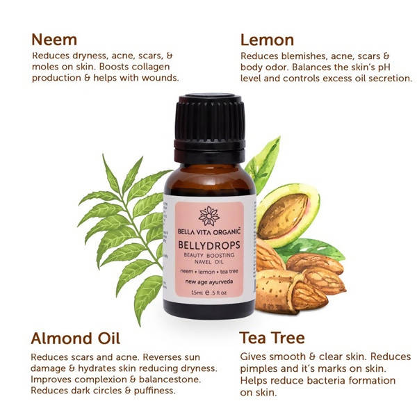 Bella Vita Organic Belly Drops Beauty Boosting Navel Oil | Grocsy