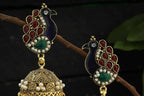 Mominos Fashion Johar Kamal Traditional Peacock Design Multi Color Jhumka