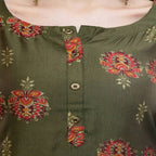 Lagi Women's Green Printed Straight Kurta & Pant (MC38A) | Grocsy