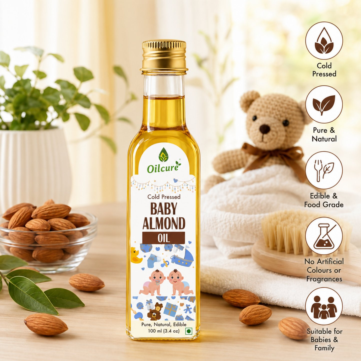 Nxtgen Ayurveda Baby Almond Oil | Grocsy