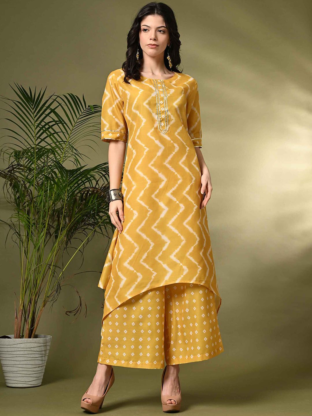 Sangria Embroidered Kurta Set With Dupatta | Grocsy