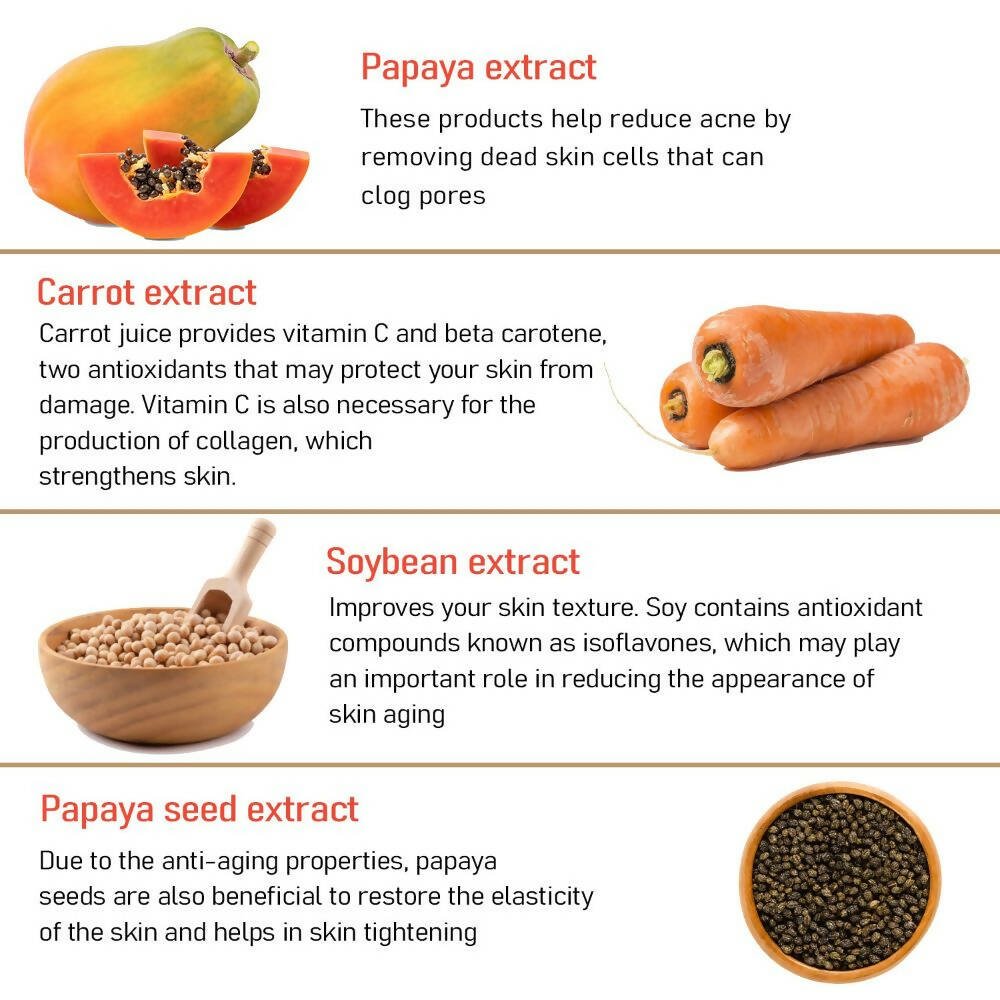 Astaberry Papaya Face Wash-Reduces Pigmentation & Moisturizes | Grocsy