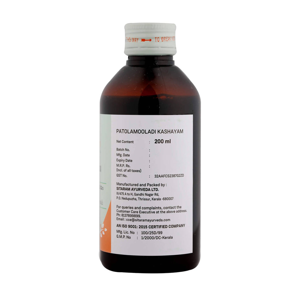 Sitaram Ayurveda Patolamooladi Kashayam | Grocsy
