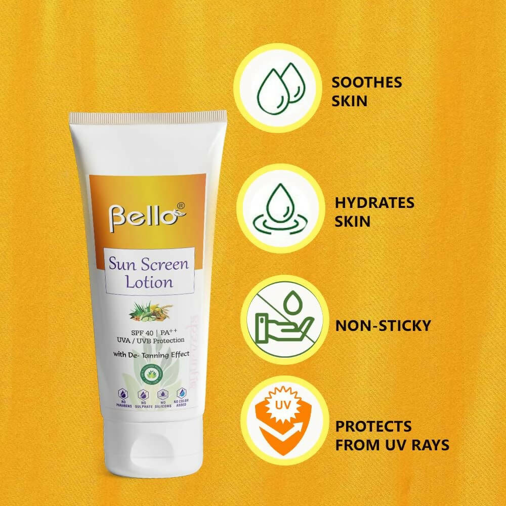 Bello Herbals Sunscreen Lotion SPF 40 | Grocsy