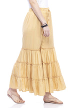 Mominos Fashion Reyon Cotton Golden Palazzo | Grocsy