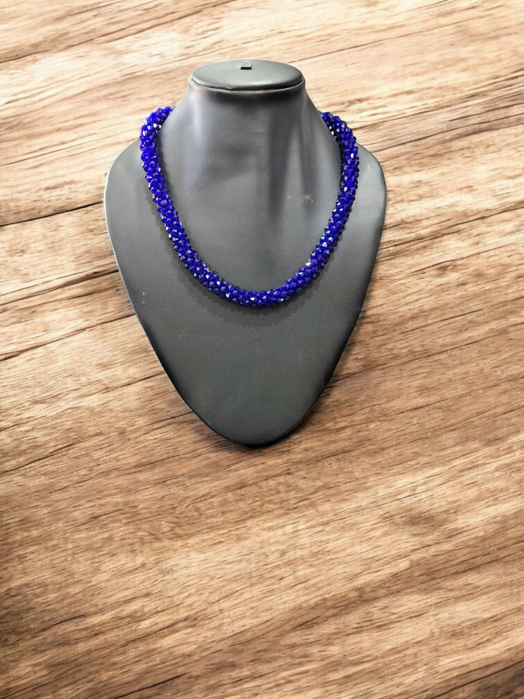 Inhanns Noor-E-Jalwa – Handmade Crystal Bead Necklace -Adjustable - Blue Only Necklace | Grocsy