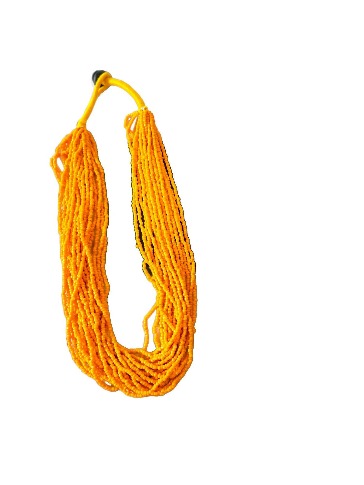 Inhanns Handmade Beaded Multilayer Necklace, 20 Layers - Yellow | Grocsy