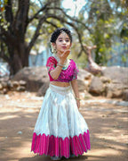 Jyoti Fashion Classy Wine Heavy Chenille Sequins Embroidered Kids Lehenga Choli Set | Grocsy