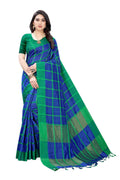 Vamika Navy Cotton Silk Weaving Saree (SATURN NAVY) | Grocsy