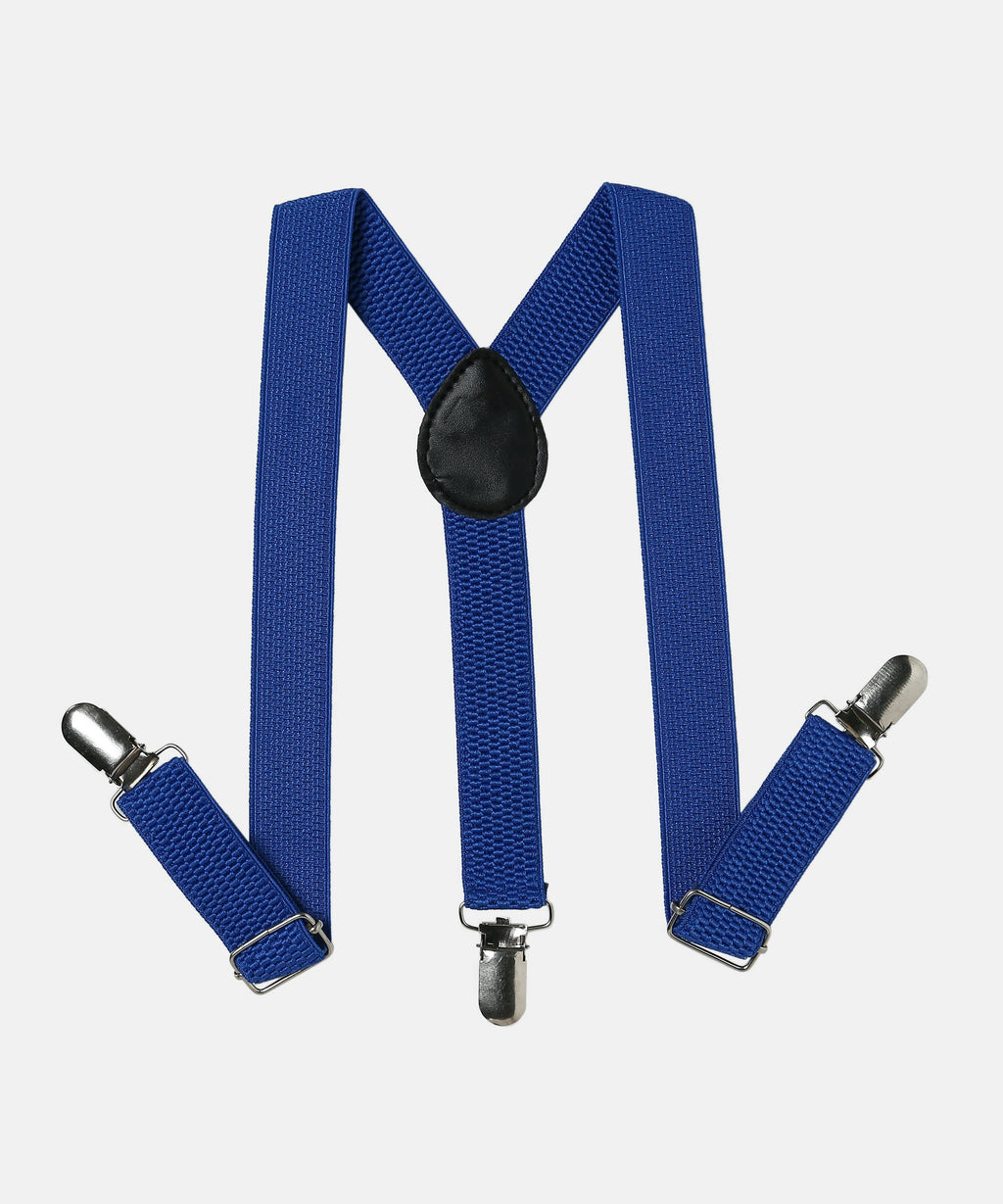 Manet Boys Solid Suspenders - Blue | Grocsy