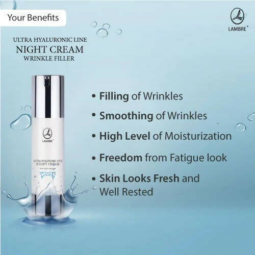 Lambre Ultra Hyaluronic Line Night Cream Wrinkle Filler | Grocsy