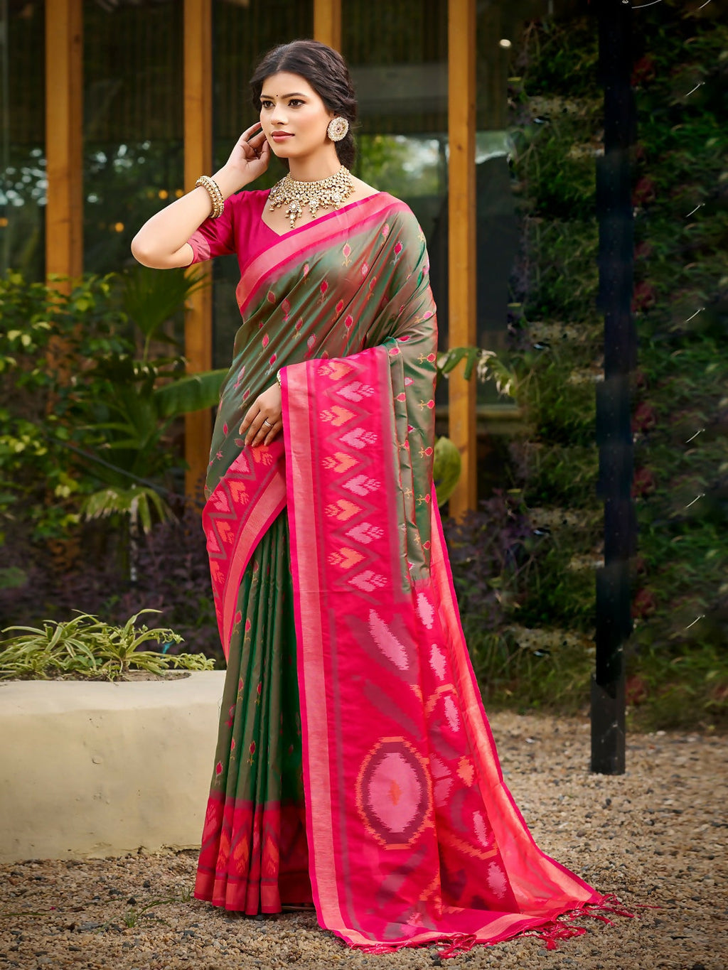 Shree Shyam Fashion Mehendi Soft Silk Saree | Grocsy