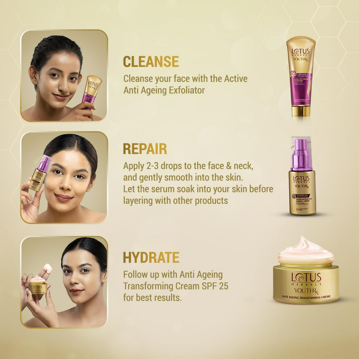 Lotus Herbals YouthRx Youth Activating Serum + Creme | Grocsy