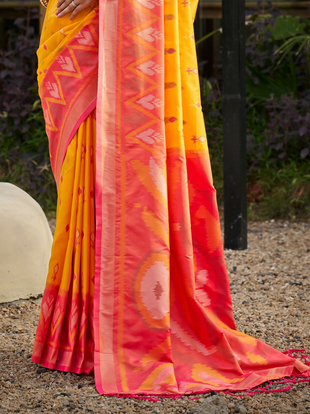 Shree Shyam Fashion Yellow Soft Silk Saree | Grocsy