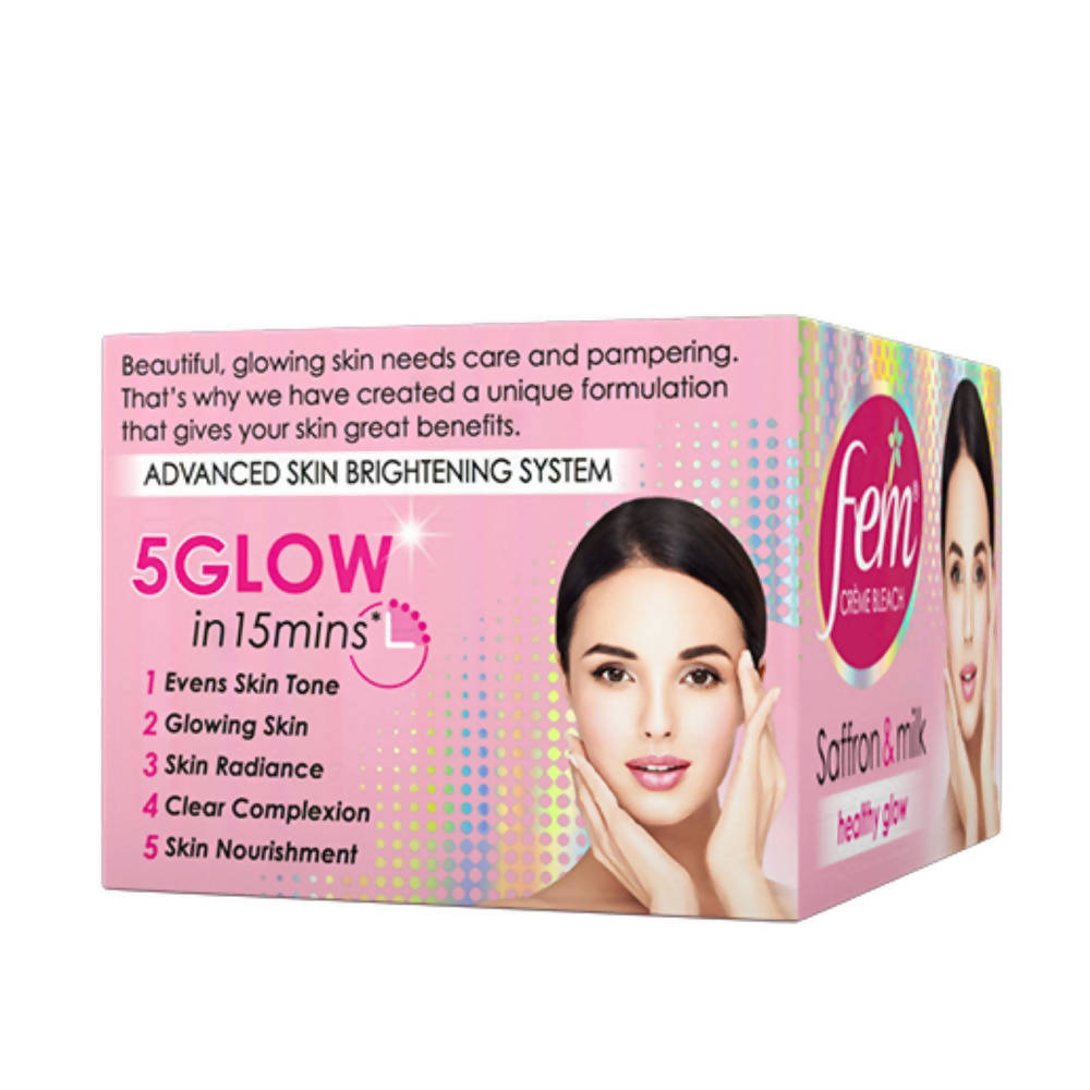 Fem Saffron & Milk Healthy Glow Creme Bleach | Grocsy