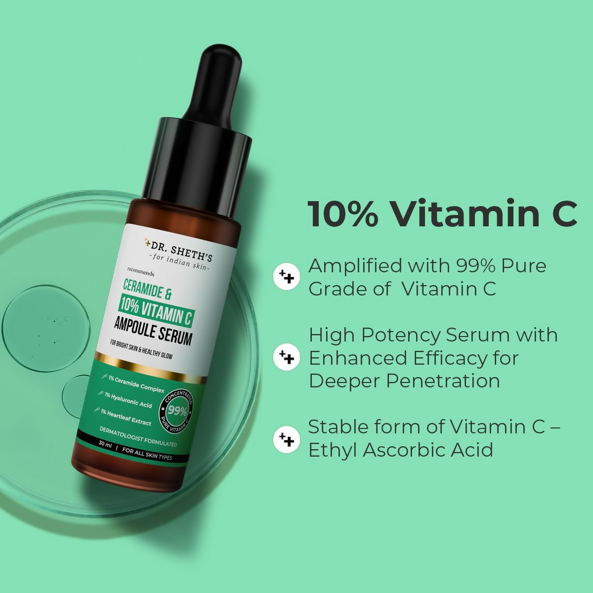 Dr. Sheth's Ceramide & 10% Vitamin C Ampoule Serum | Grocsy