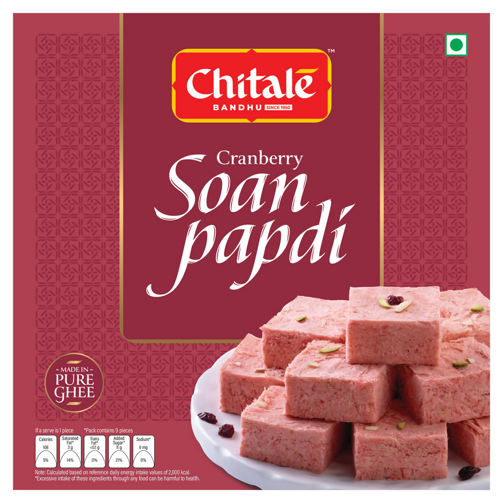 Chitale Bandhu Soan Papdi Cranberry | Grocsy