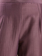 Purple Chinon Embroidered Straight Kurta with Trouser & Dupatta - Salimar | Grocsy