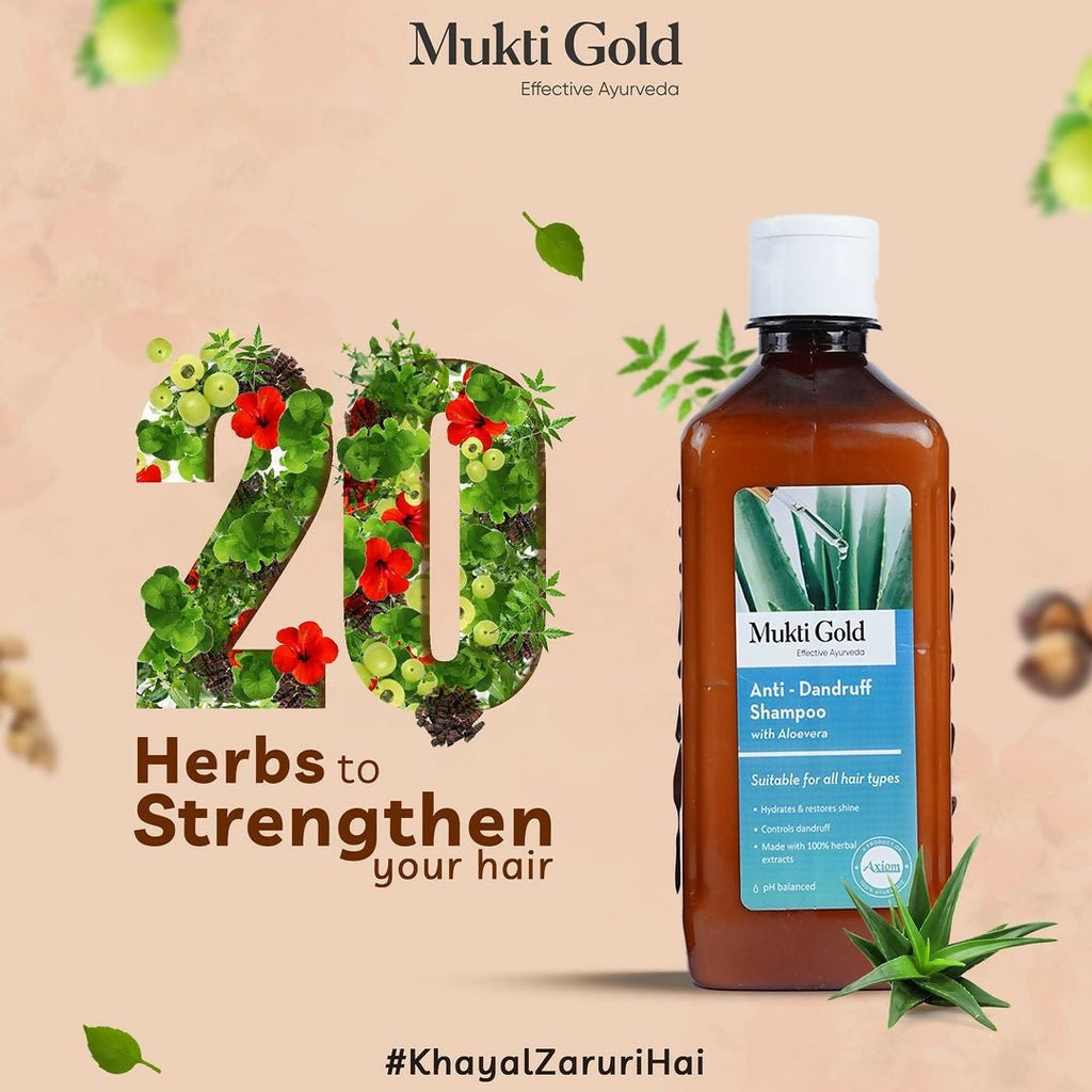 Axiom Mukti Gold Anti Dandruff Shampoo | Grocsy