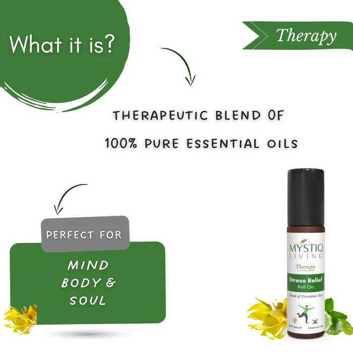 Mystiq Living Therapy Stress Relief Roll On | Grocsy