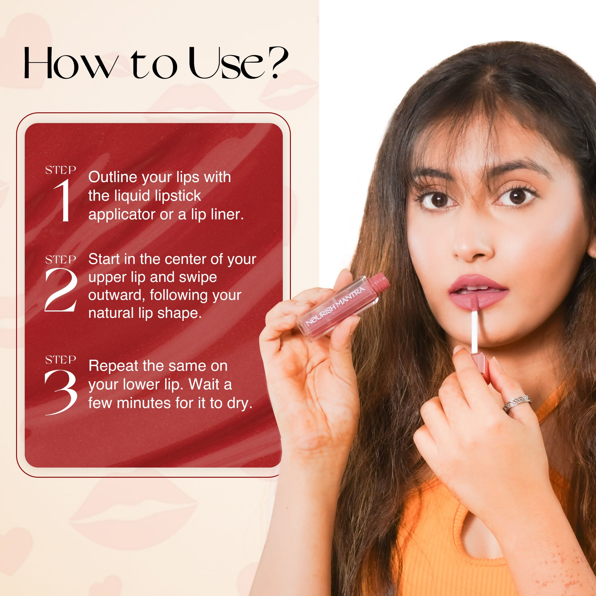 Nourish Mantra Liquid Lipstick Creamy Matte with SPF / Water Proof, Smudge Proof Shade-Jashn-e-gulab | Grocsy