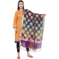 A R Silk Women's Zari Embroidery With Rainbow Colour Vanarsi Silk Rainbow Multi Dupattas aMulti Colourd Chunnis | Grocsy