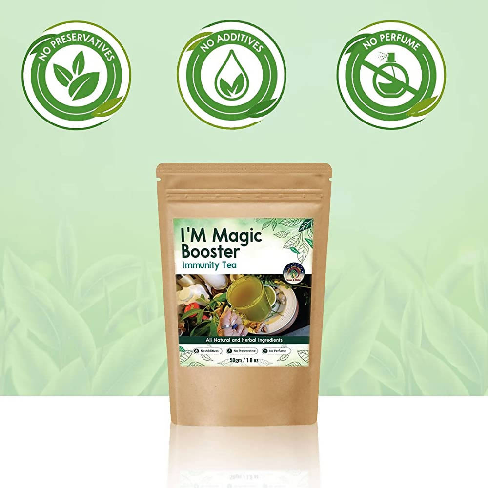 Brown & White I'M Magic Booster Immunity Tea | Grocsy